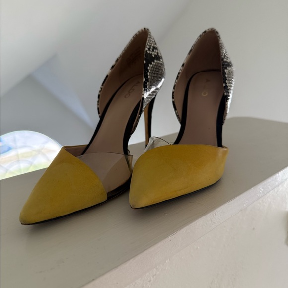 Aldo heels with snakeskin style size 6 - Picture 2 of 5